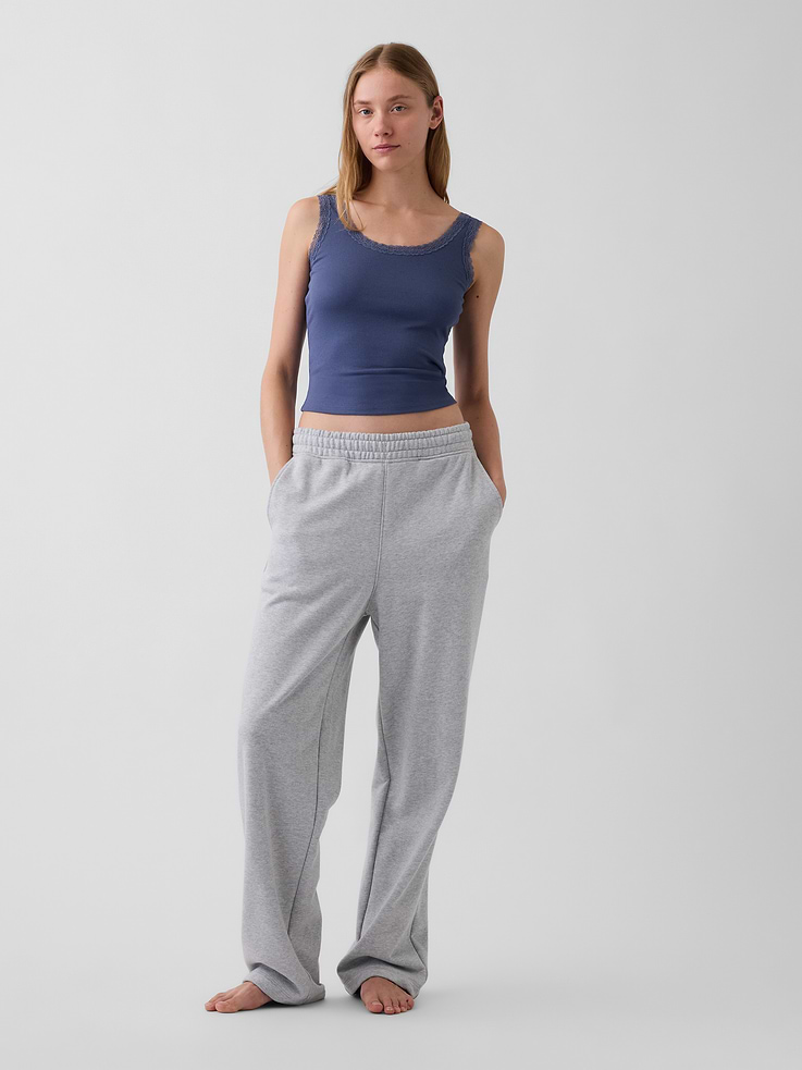 Image number 2 showing, Mini Rib Lace-Trim PJ Tank Top
