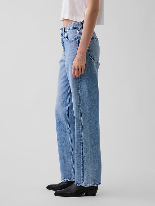 Mid Rise Straight Taper Jeans