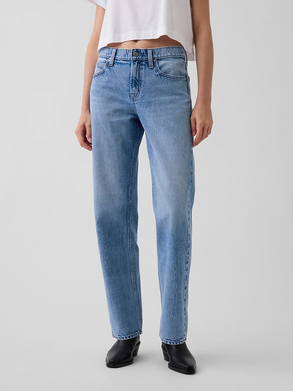 Mid Rise Straight Taper Jeans