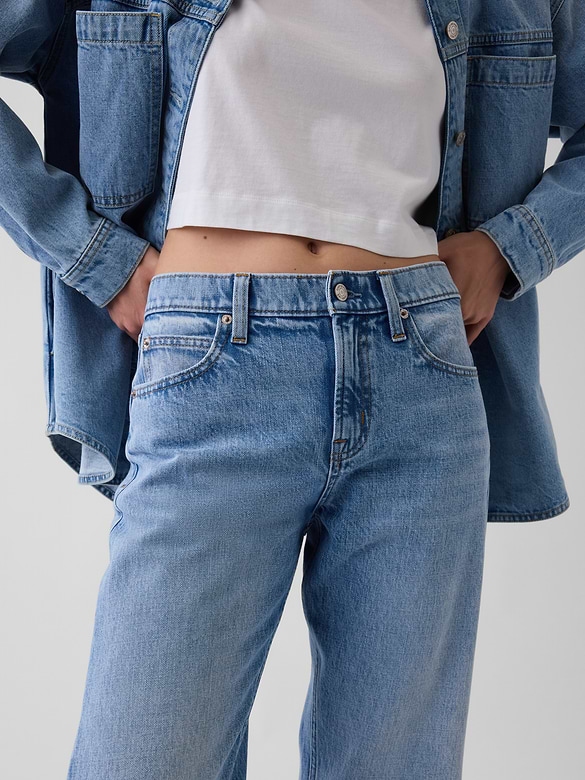 Mid Rise Straight Taper Jeans