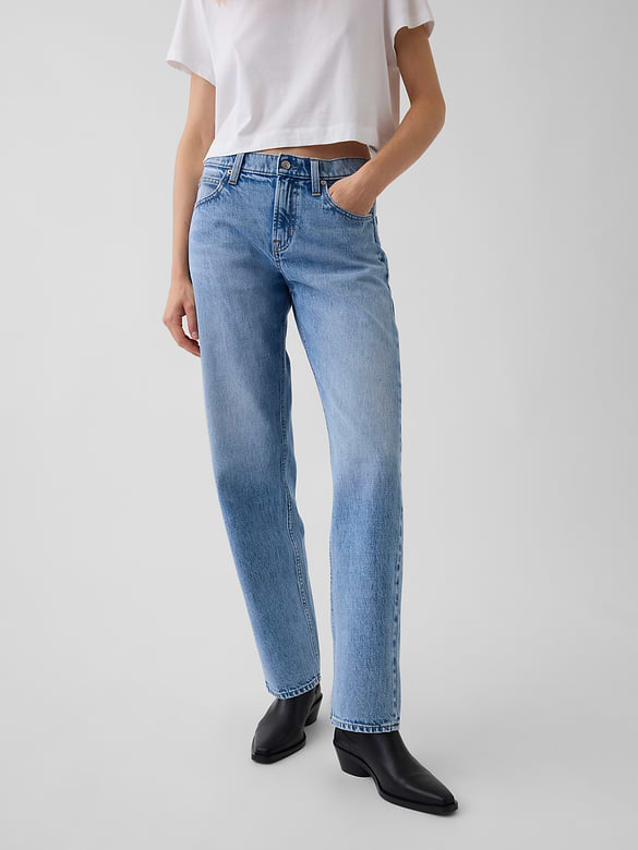 Mid Rise Straight Taper Jeans