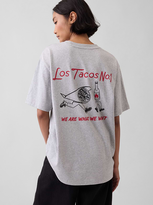 Adult Los Tacos No. 1 Relaxed Graphic T-Shirt
