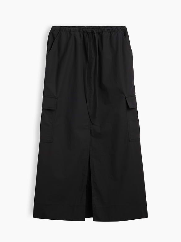 Poplin Easy Cargo Maxi Skirt