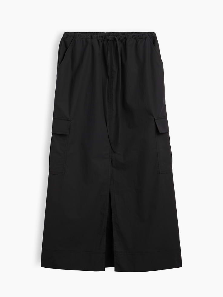 Image number 5 showing, Poplin Easy Cargo Maxi Skirt