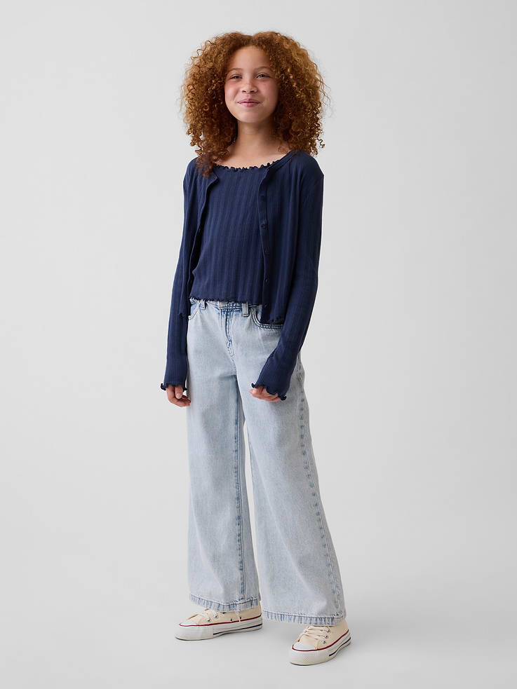 Image number 4 showing, Kids Pointelle Rib Cardigan