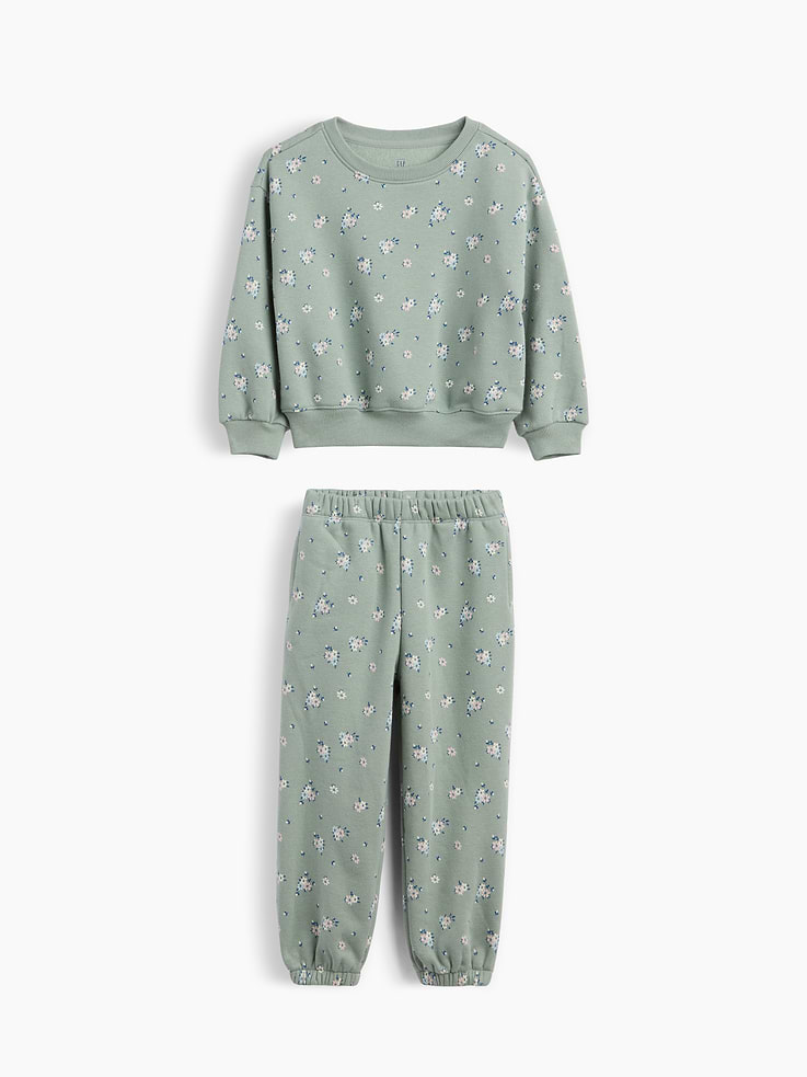 Image number 1 showing, Baby & Toddler VintageSoft Floral Sweat Set