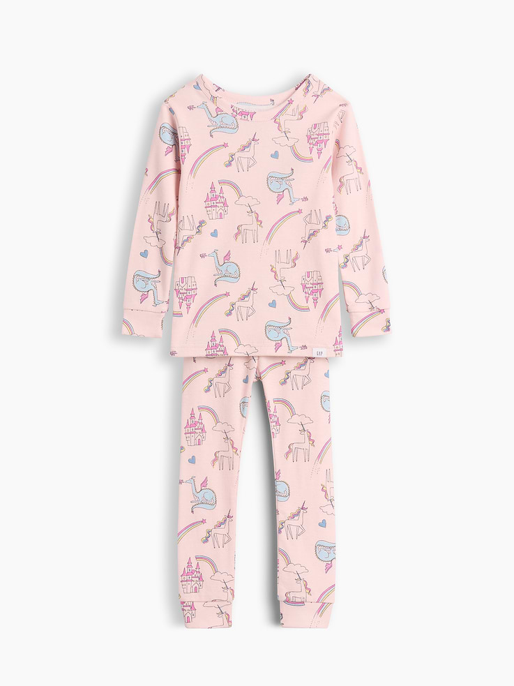 Image number 1 showing, Baby & Toddler Organic Brushed Cotton Unicorn PJ Set