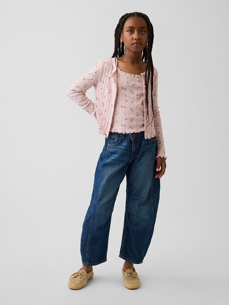 Image number 4 showing, Kids Pointelle Rib Cardigan