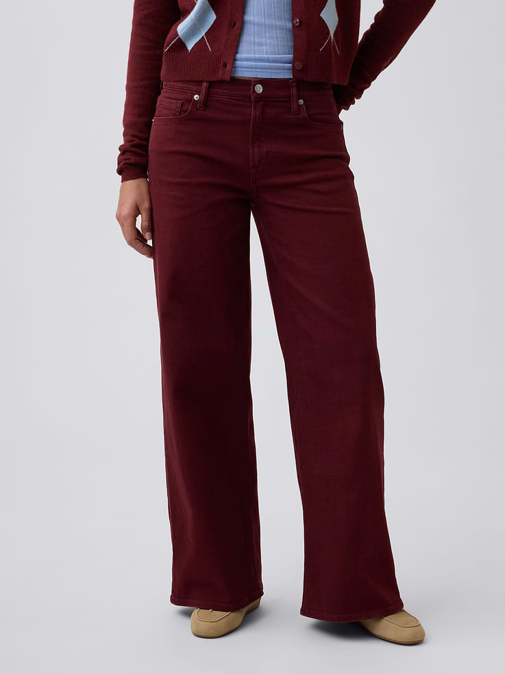 Image number 2 showing, Mid Rise Wide-Leg Jeans