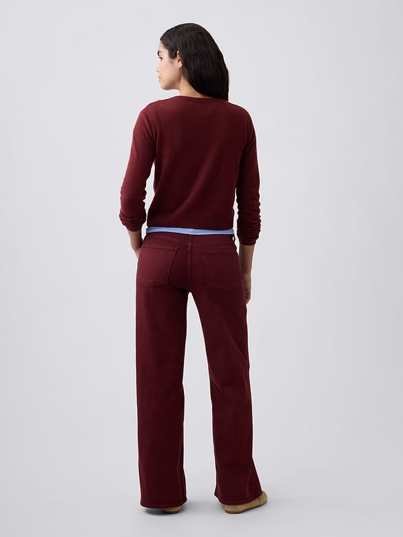 Mid Rise Wide-Leg Jeans