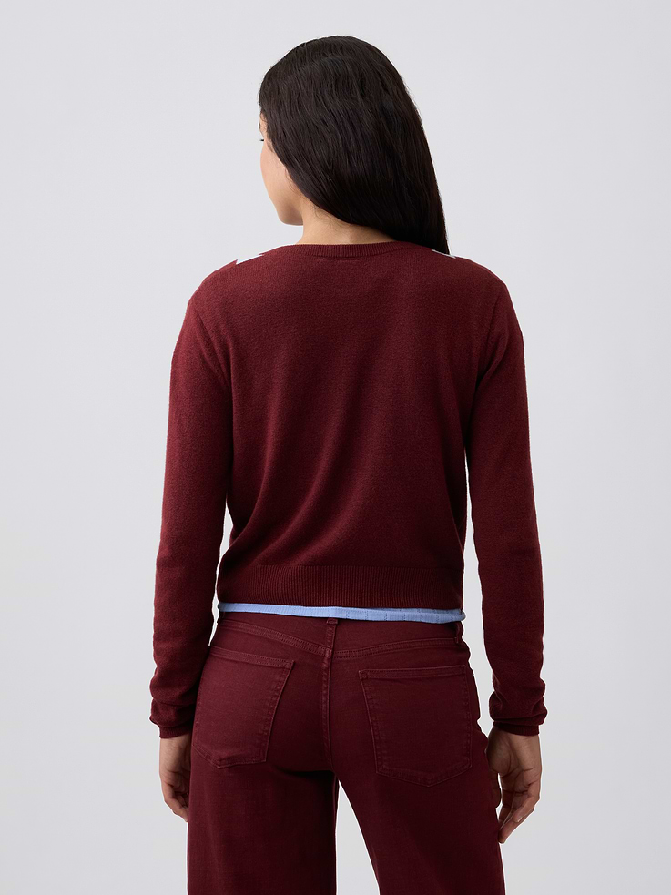 Image number 2 showing, CashSoft Cropped Crewneck Cardigan