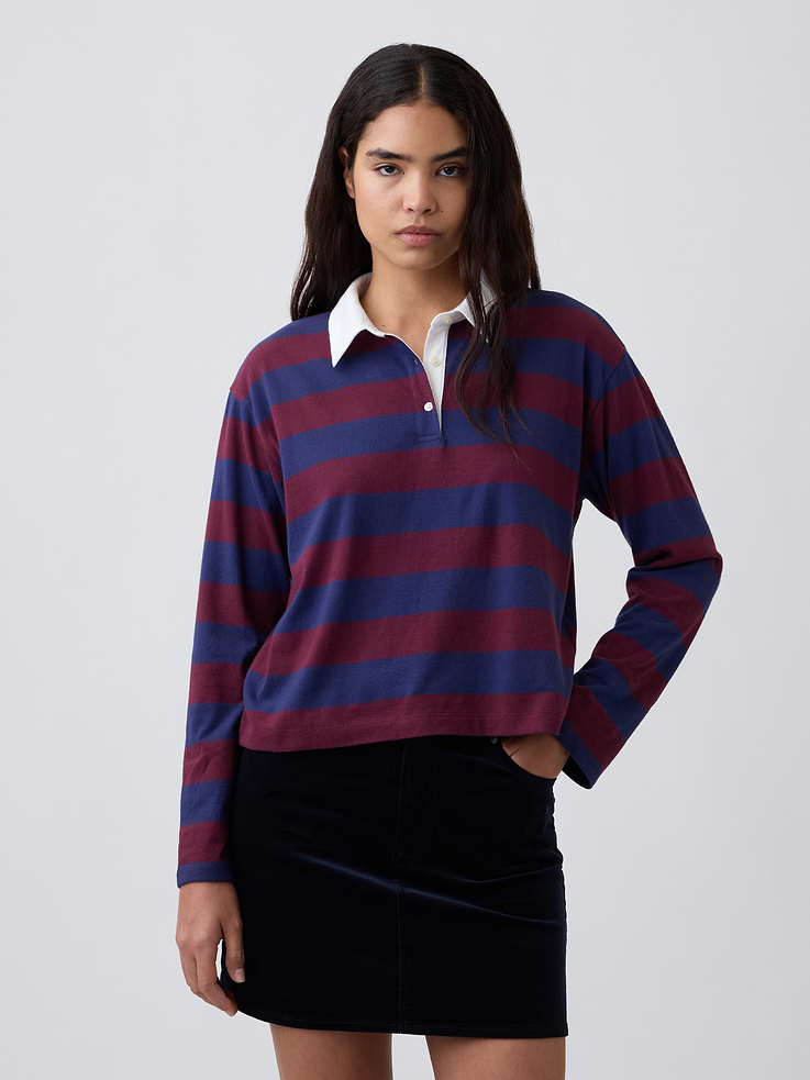 Image number 1 showing, Relaxed Rugby Polo Shirt
