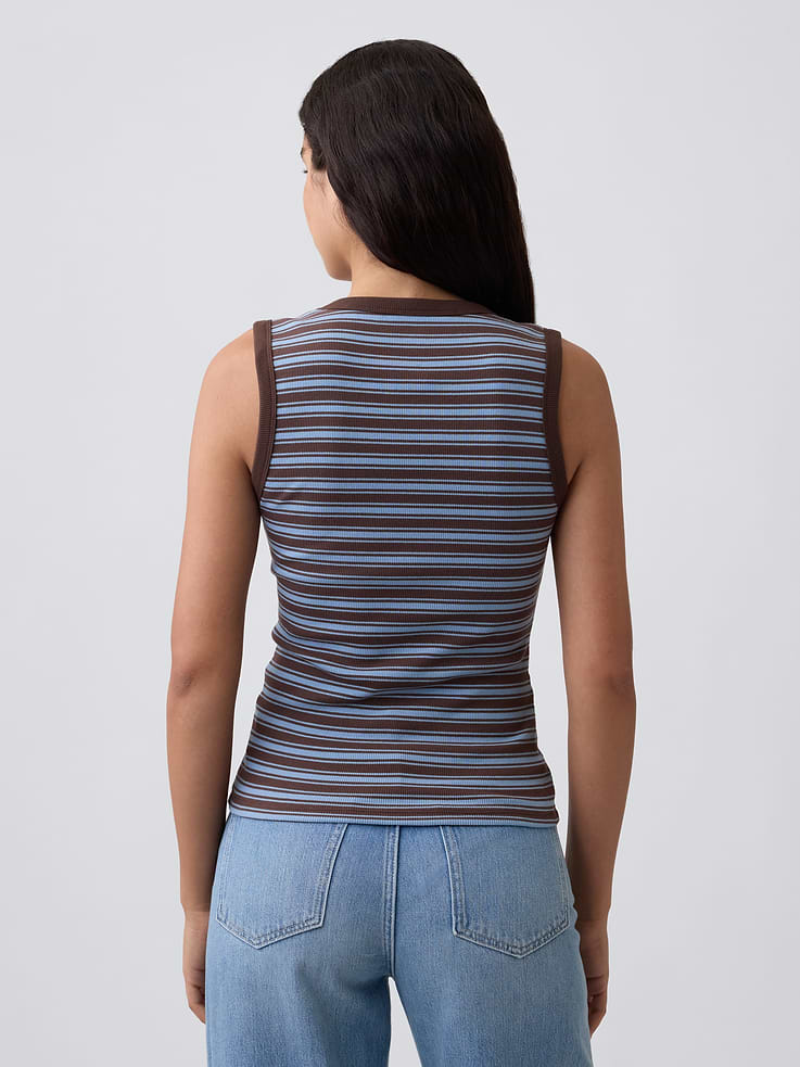 Image number 2 showing, Ribbed Scoopneck Tank Top
