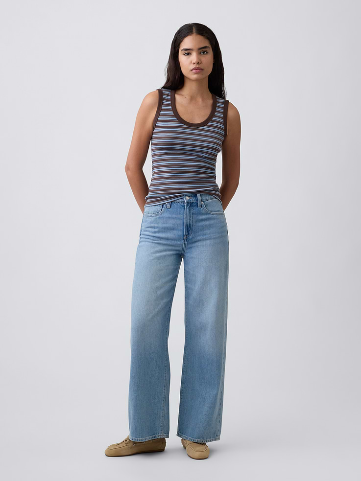 Image number 3 showing, Ribbed Scoopneck Tank Top