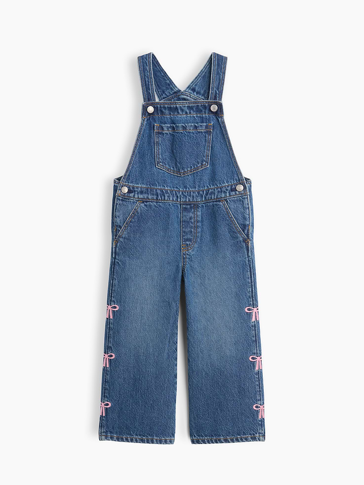 Image number 1 showing, babyGap Embroidered Denim Overalls