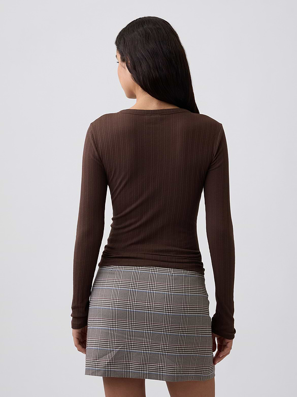 Essential Ribbed Pointelle T-Shirt