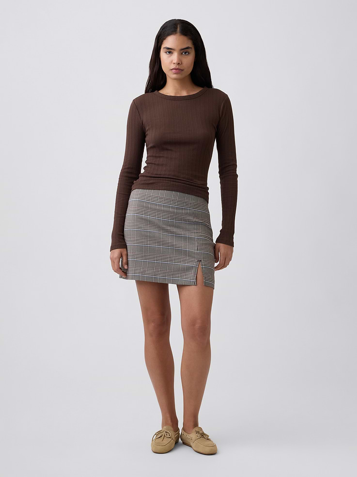 Image number 3 showing, Essential Ribbed Pointelle T-Shirt