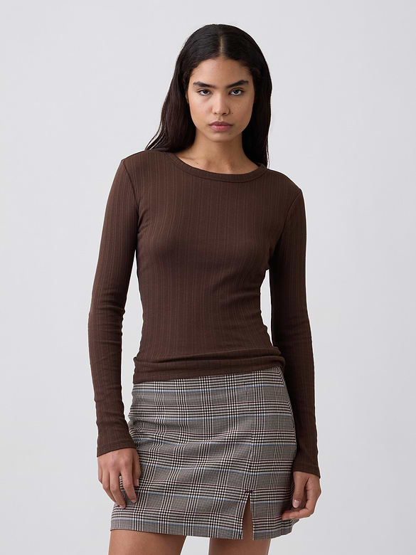 Essential Ribbed Pointelle T-Shirt