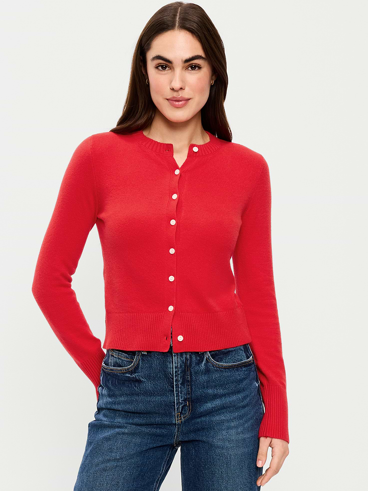 Image number 1 showing, SoSoft Cropped Crew-Neck Cardigan