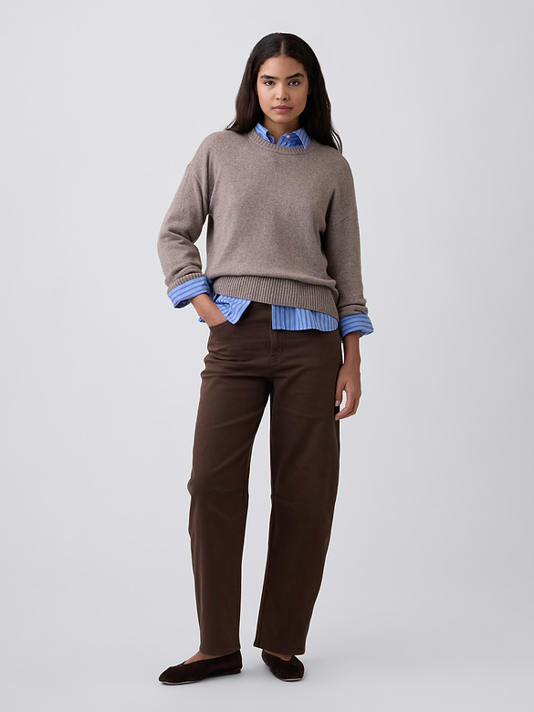 High Rise Barrel Jeans