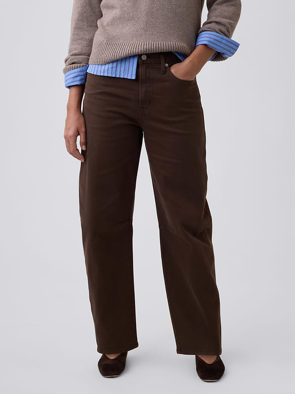 High Rise Barrel Jeans