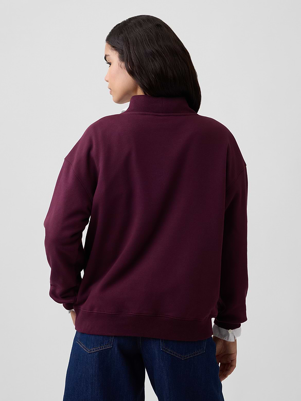 Oversized Gap Logo Mockneck Tunic Sweatshirt