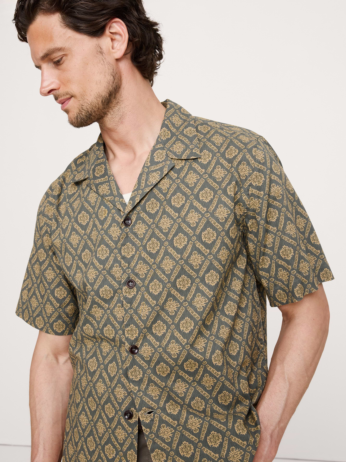 Image number 1 showing, Relaxed-Fit Cotton Poplin Resort Shirt