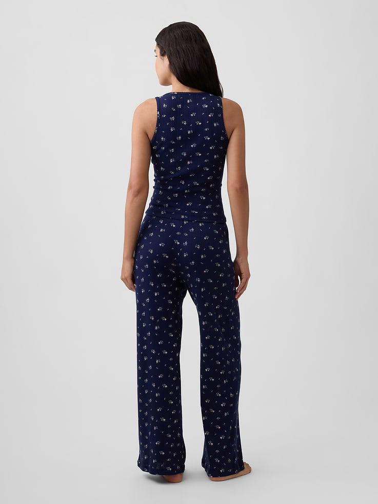 Image number 2 showing, Pointelle Wide-Leg PJ Pants