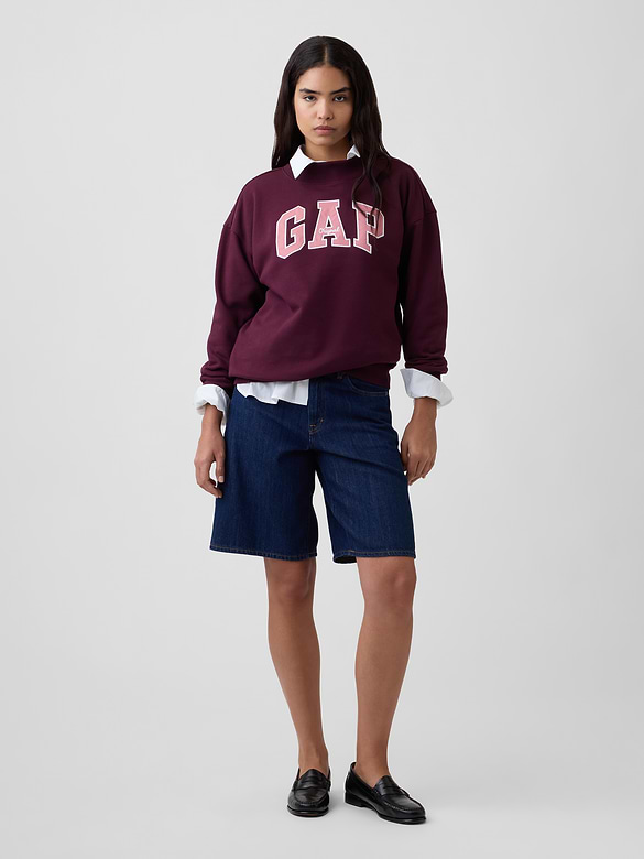 Oversized Gap Logo Mockneck Tunic Sweatshirt