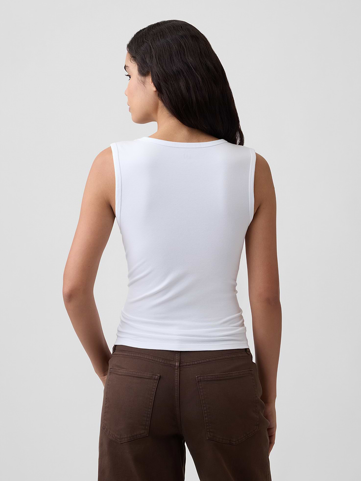 Image number 2 showing, Ribbed V-Neck Tank Top