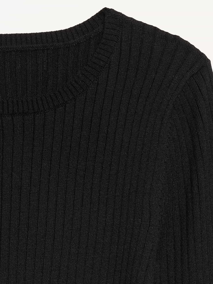 Image number 5 showing, Crew-Neck Long-Sleeve Ribbed Top