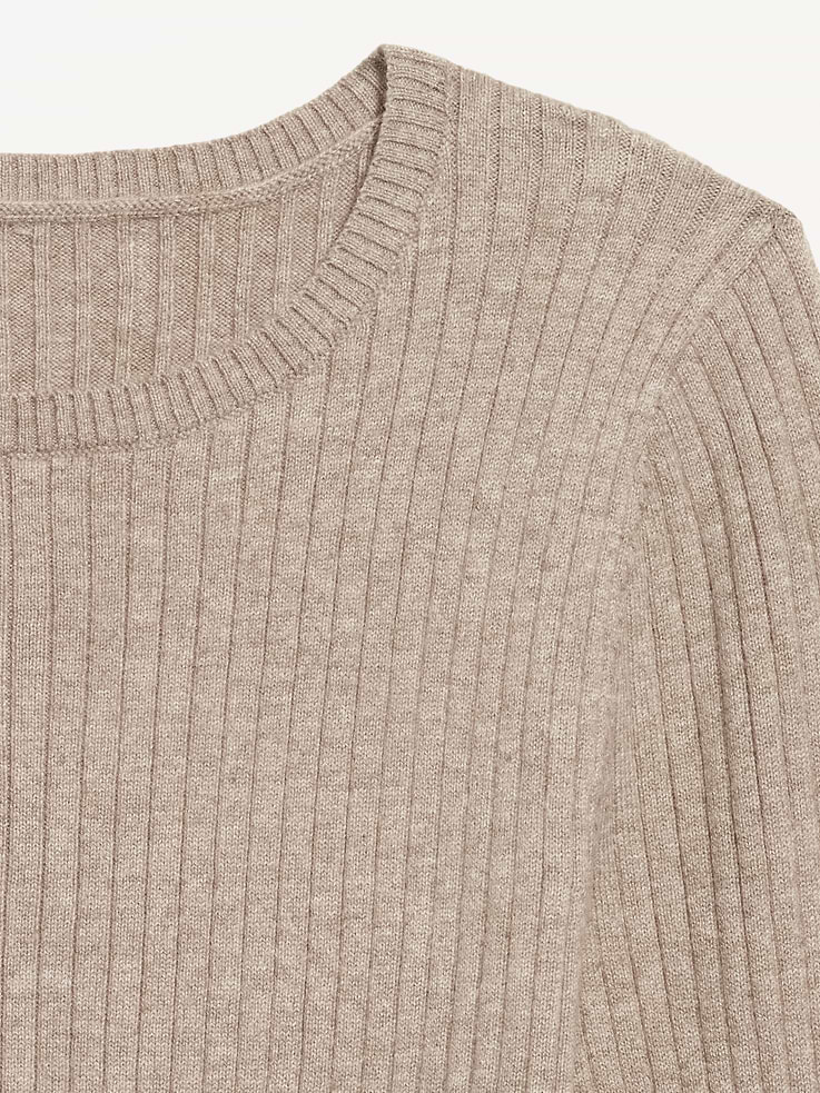 Image number 5 showing, Crew-Neck Long-Sleeve Ribbed Top