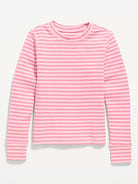 L'image numéro 1 présente T-shirt côtelé à manches longues à motif pour fille