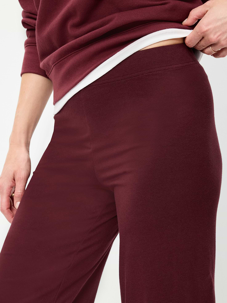 Image number 4 showing, High-Waisted Fashion Wide-Leg Cropped Leggings