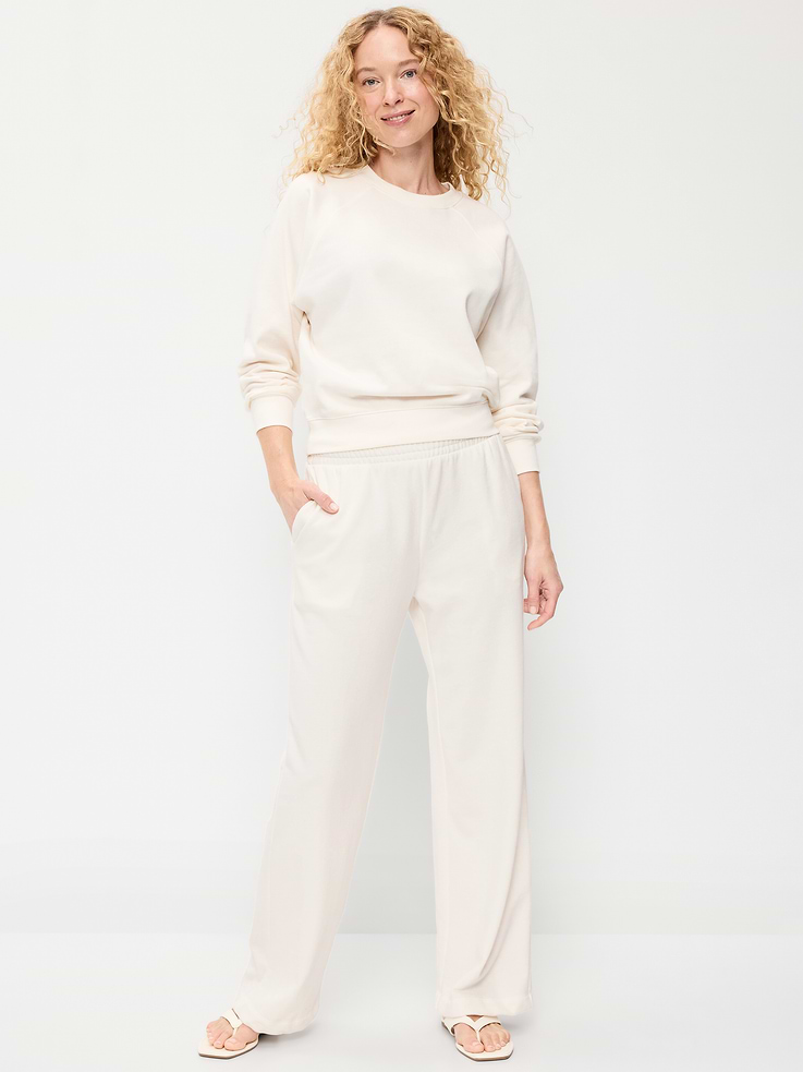 Image number 1 showing, High-Waisted SoComfy Wide-Leg Sweatpants