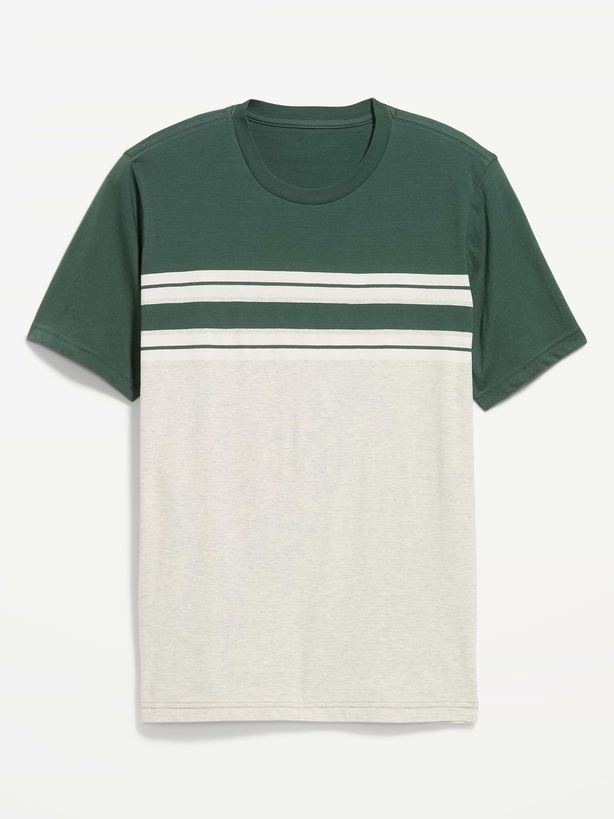 L'image numéro 3 présente T-shirt ras du cou à rayures