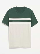 L'image numéro 3 présente T-shirt ras du cou à rayures