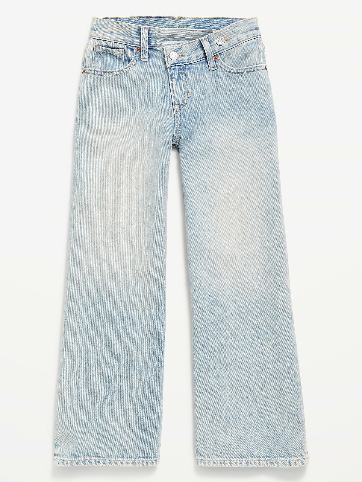 Image number 4 showing, Super Baggy Crossover Wide-Leg Jeans for Girls