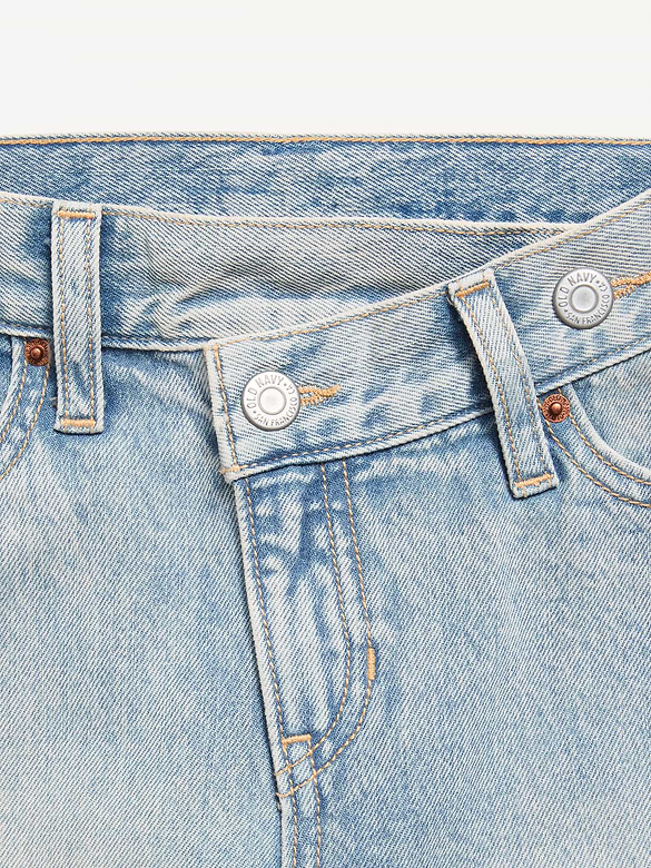 Jean à ceinture croisée coupe très généreuse à jambe large pour fille