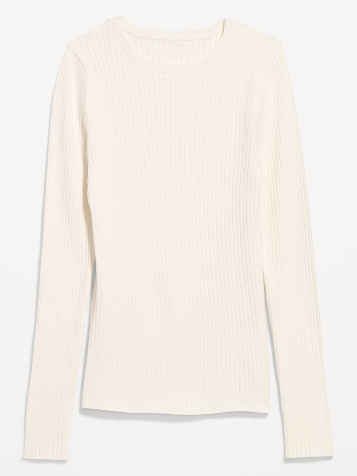 Image number 4 showing, Crew-Neck Long-Sleeve Ribbed Top
