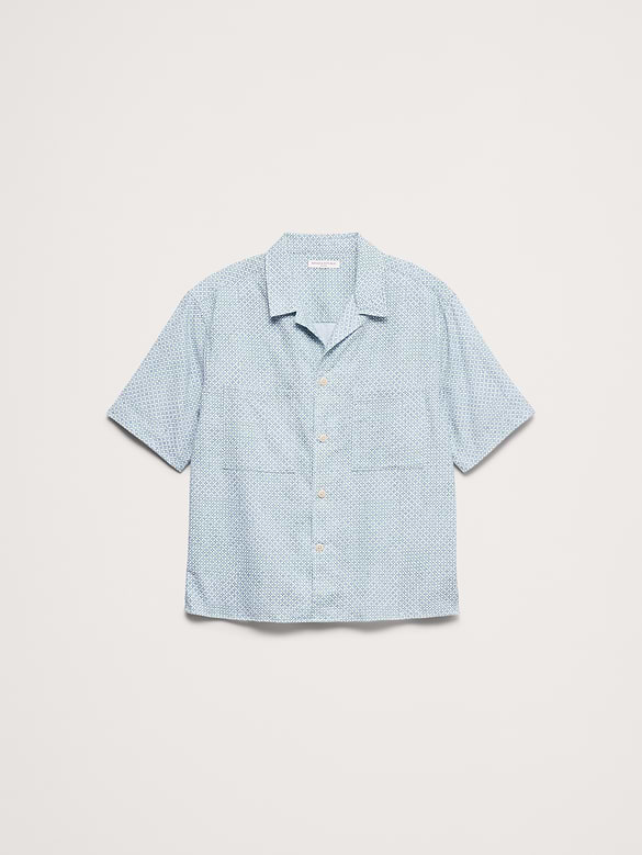 Relaxed-Fit Seersucker Resort Shirt