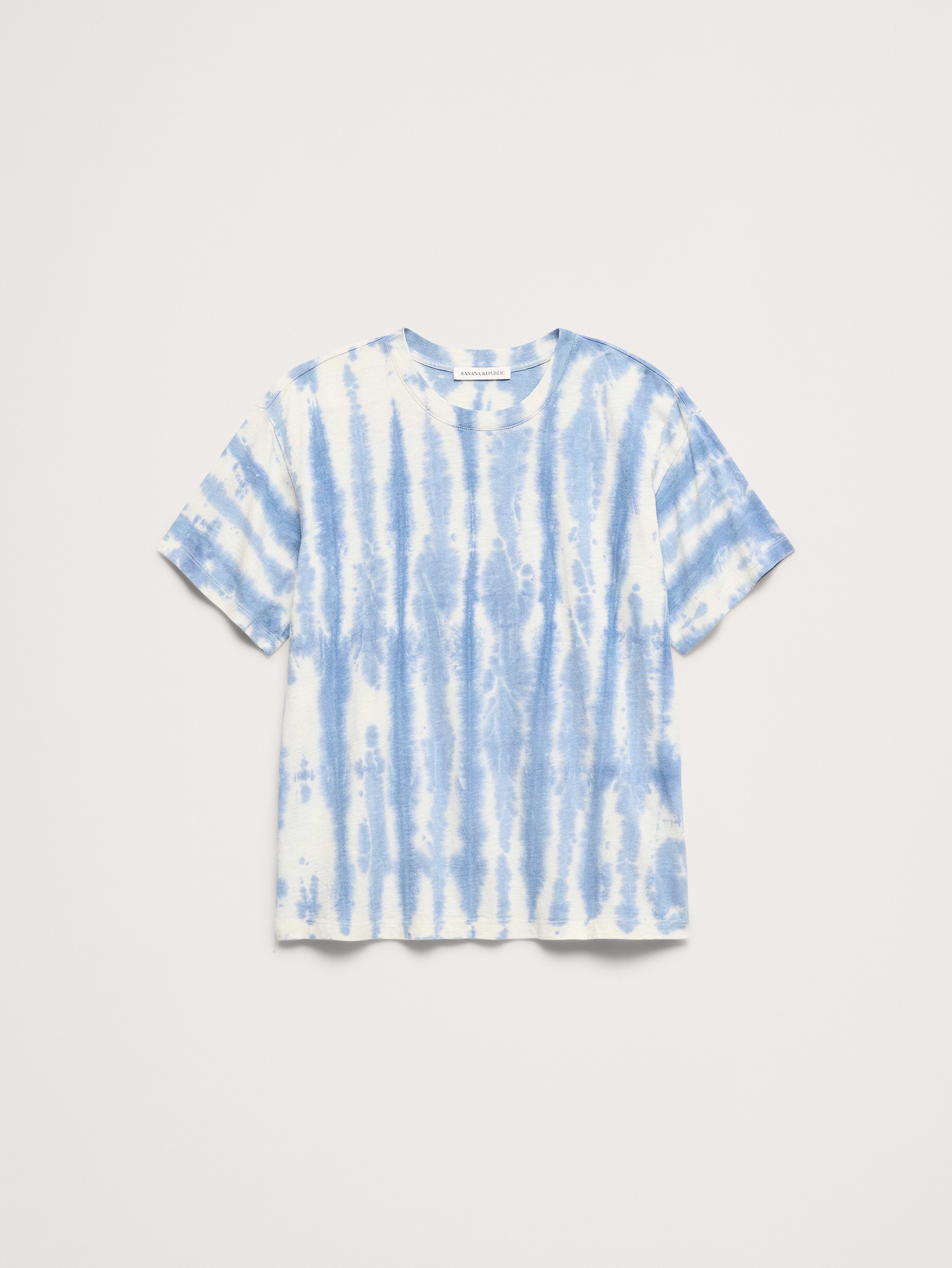 L'image numéro 4 présente T-shirt en coton flammé, coupe boyfriend