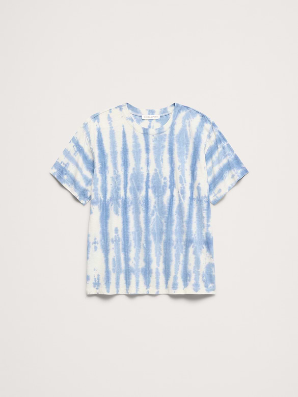 Cotton Slub Boyfriend Crew-Neck T-Shirt