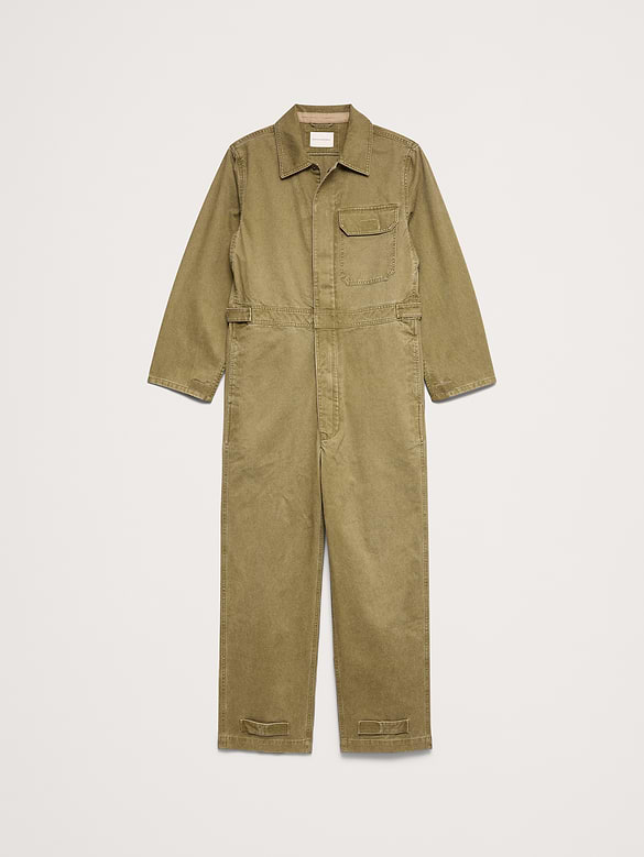 Cotton Twill Utility Jumpsuit