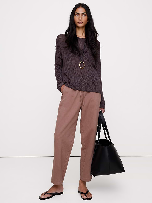 The Getaway Straight-Leg Pant in Cotton
