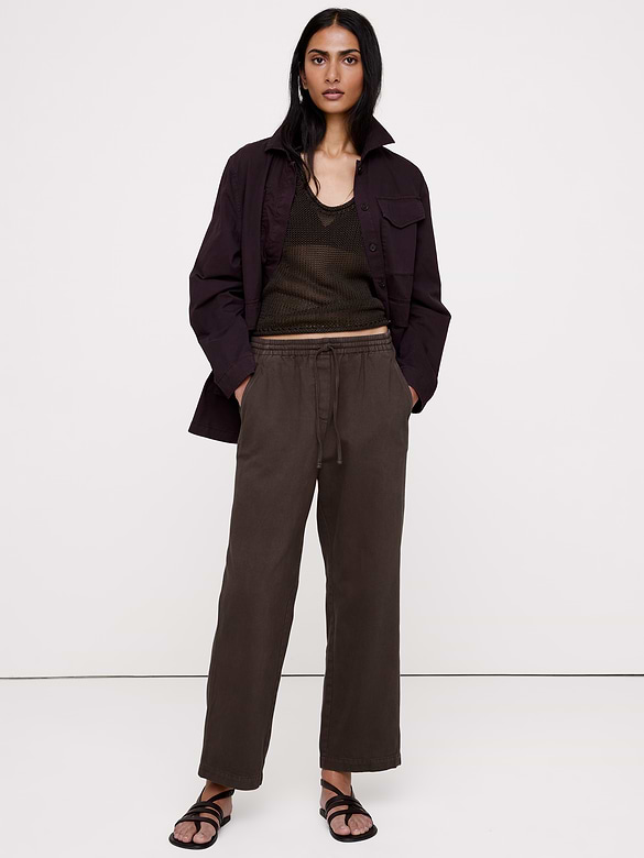 The Getaway Straight-Leg Pant in Cotton