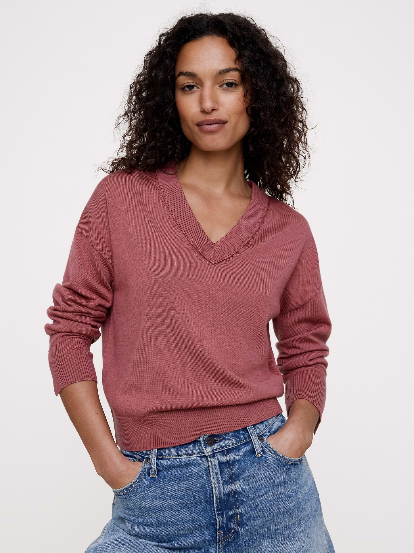 Image number 1 showing, Merino V-Neck Sweater