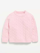 Image number 1 showing, Long-Sleeve Cable-Knit Sweater for Toddler Girls