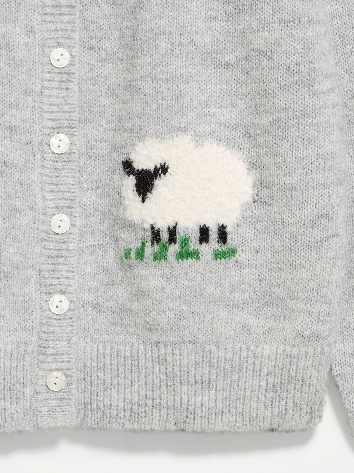 Cozy Crew-Neck Wool-Blend Cardigan | Old Navy