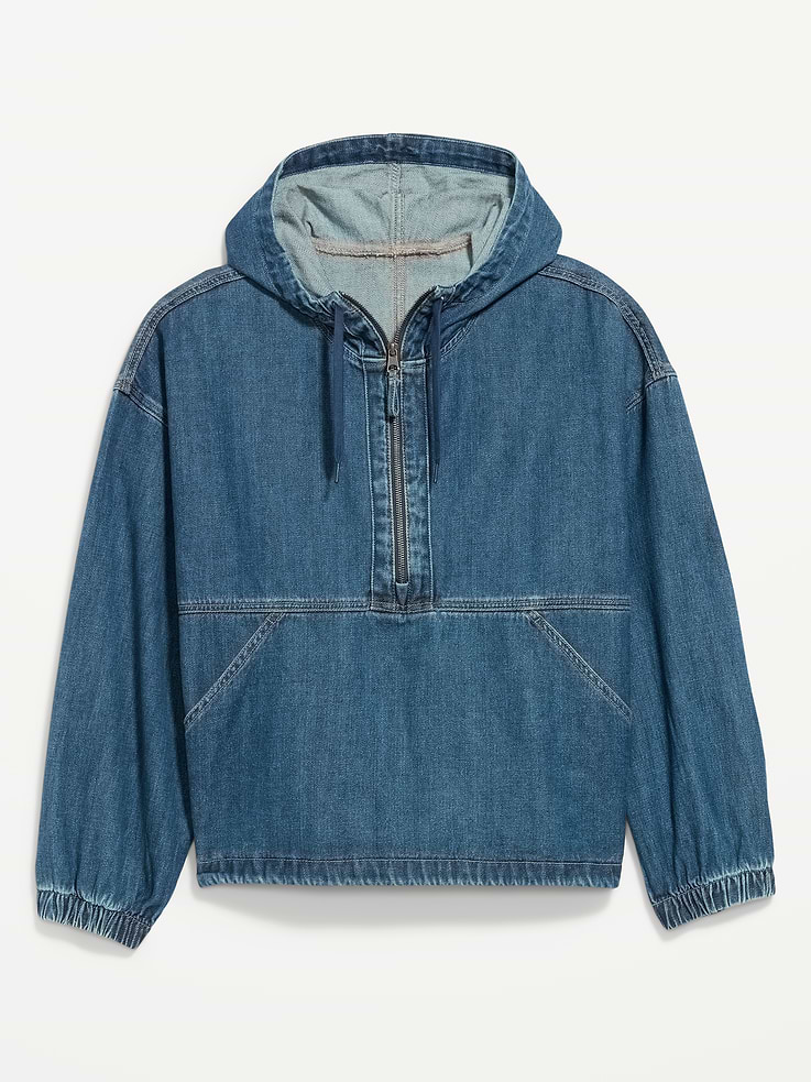 Image number 7 showing, Denim Popover Hooded Jacket